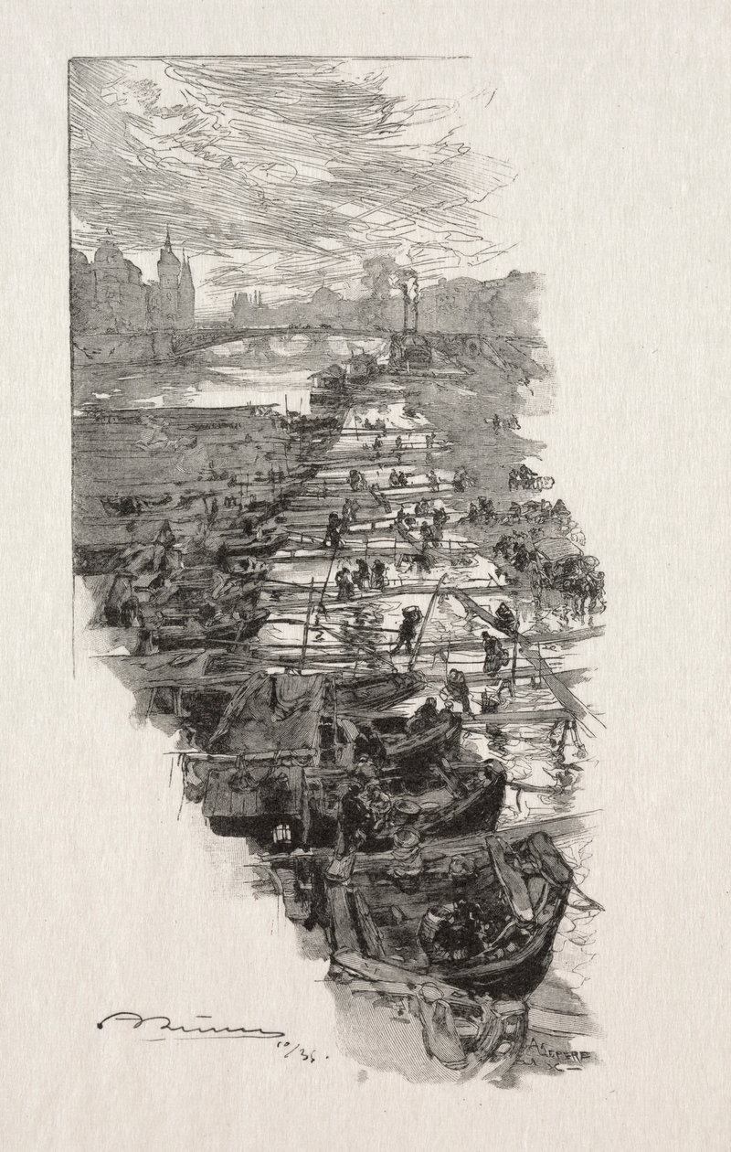 De Appelmarkt door Auguste Louis Lepère