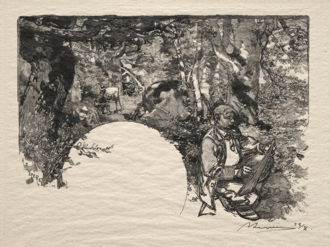 De schilders, 1890 door Auguste Louis Lepère