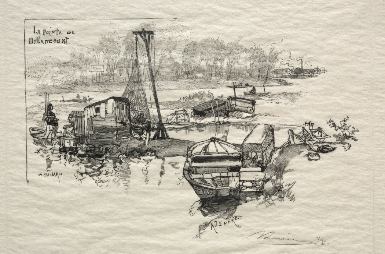 Le Point de Billancourt door Auguste Louis Lepère