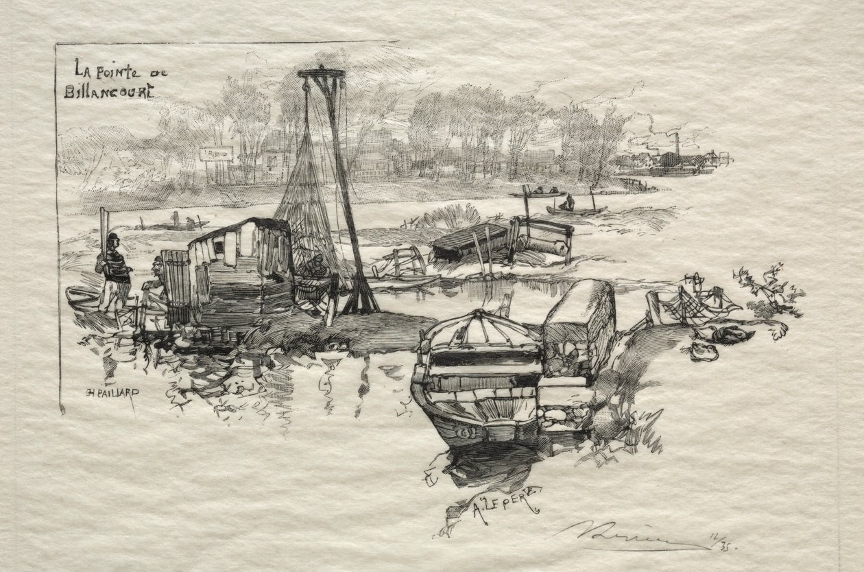 Le Point de Billancourt door Auguste Louis Lepère