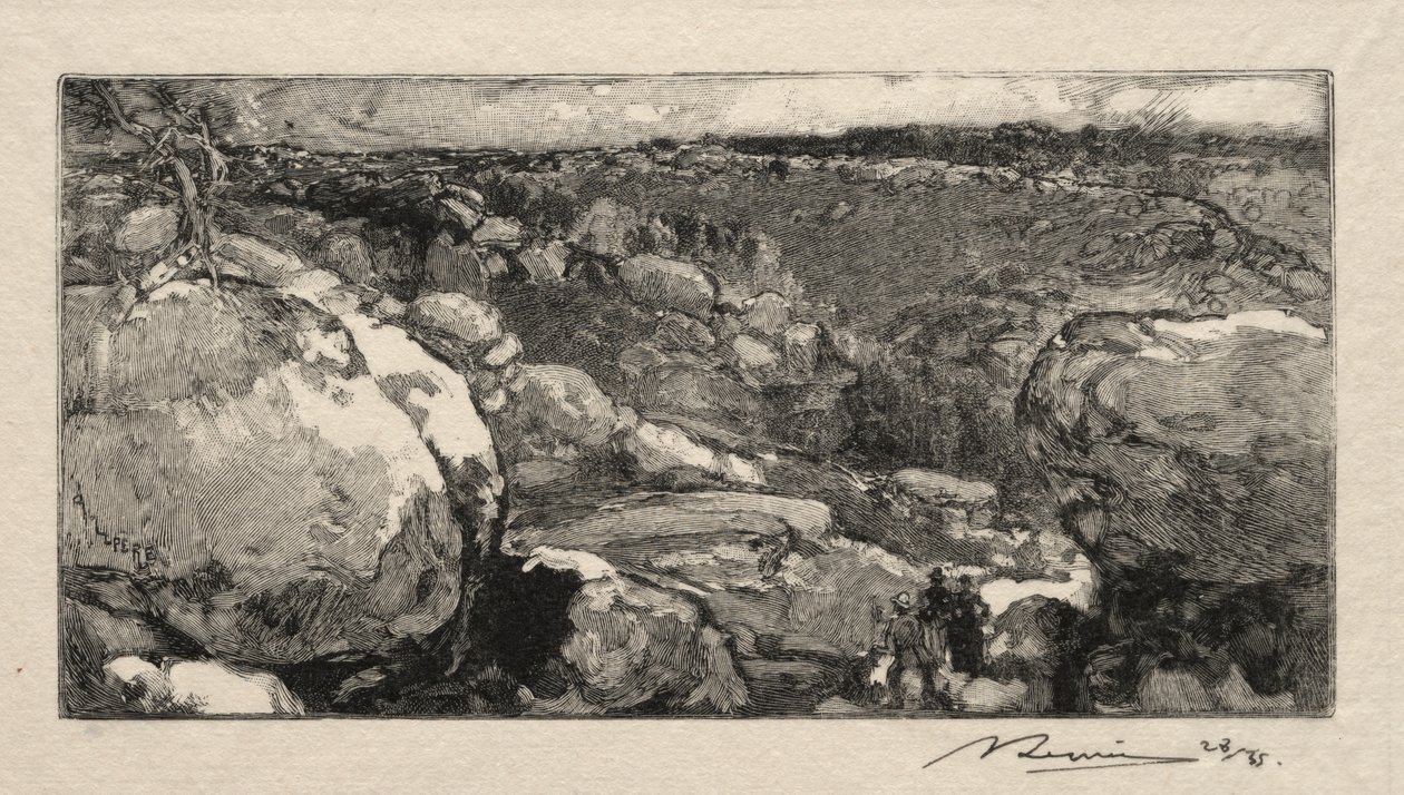 Het circus van Long-Rocher door Auguste Louis Lepère