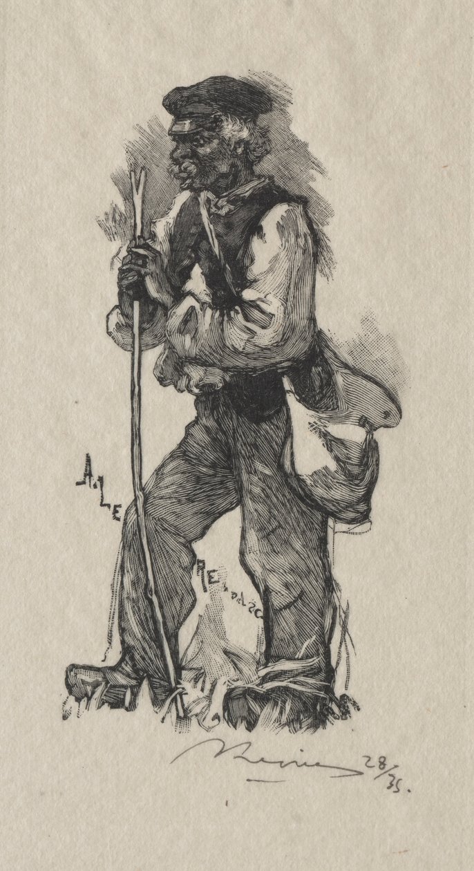 De slangenbezweerder door Auguste Louis Lepère