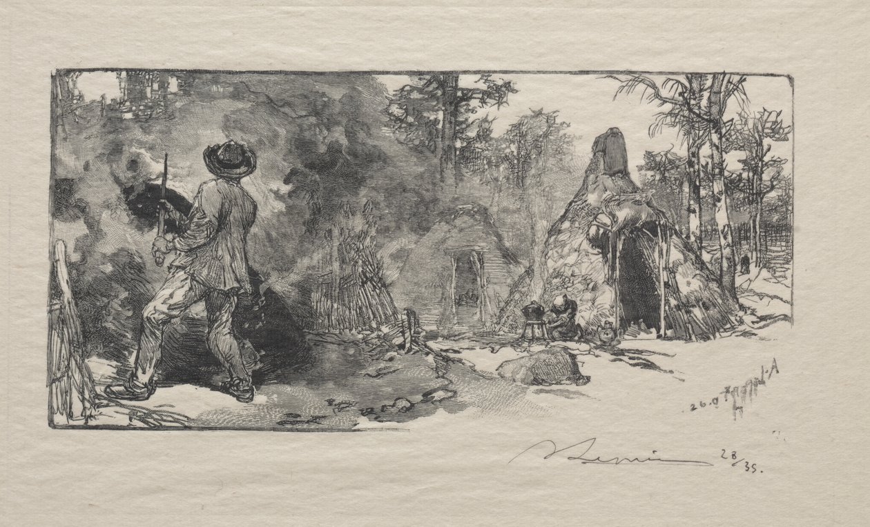 De kolenbranders door Auguste Louis Lepère