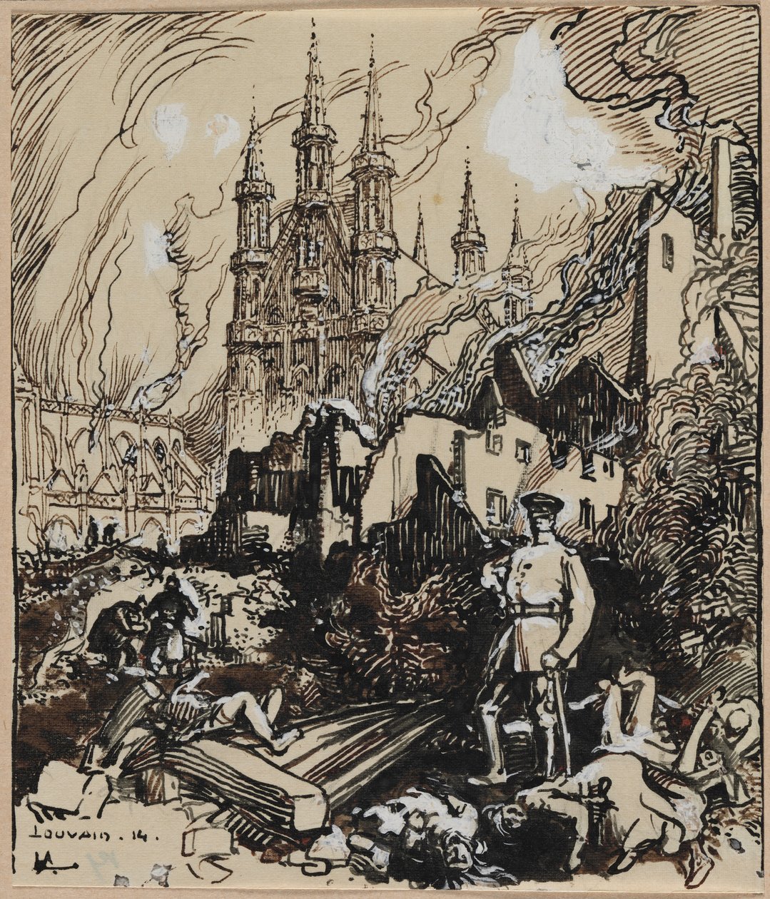 Leuven door Auguste Louis Lepère
