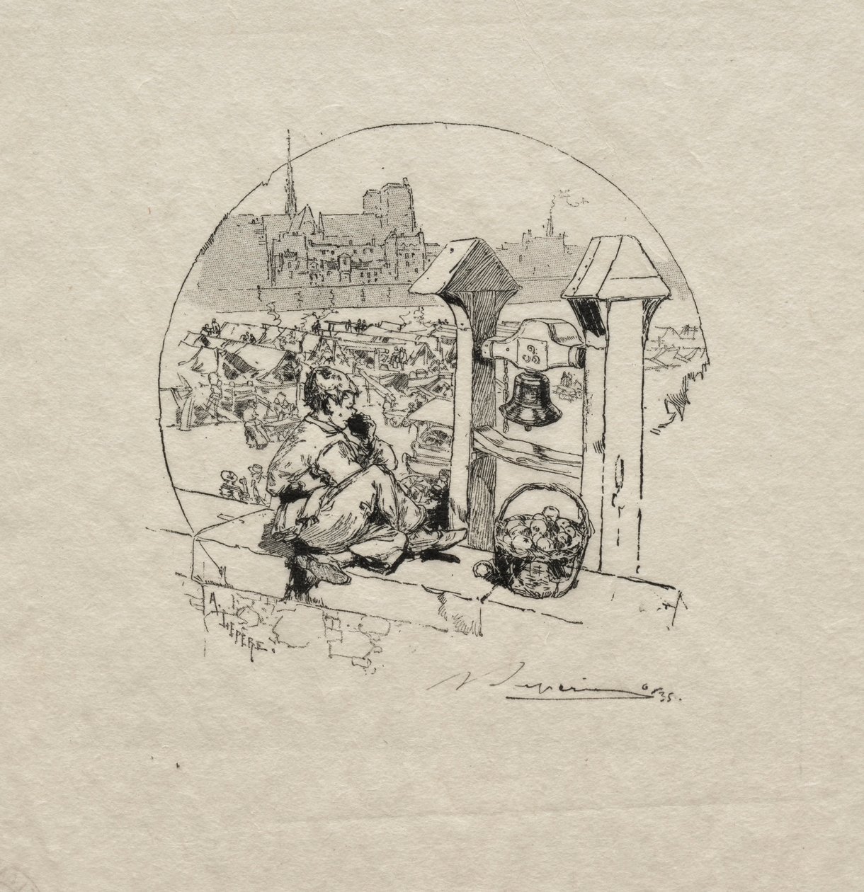 Marché aux Pommes, Nr. 2 door Auguste Louis Lepère