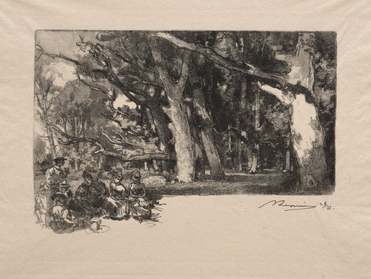 Middag in het bos door Auguste Louis Lepère