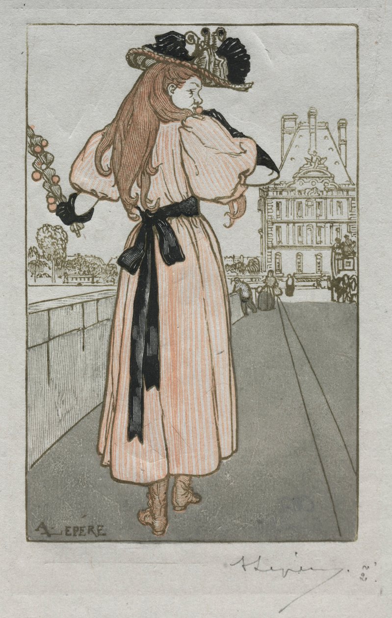 Parijs Almanak, 1897: Lente door Auguste Louis Lepère