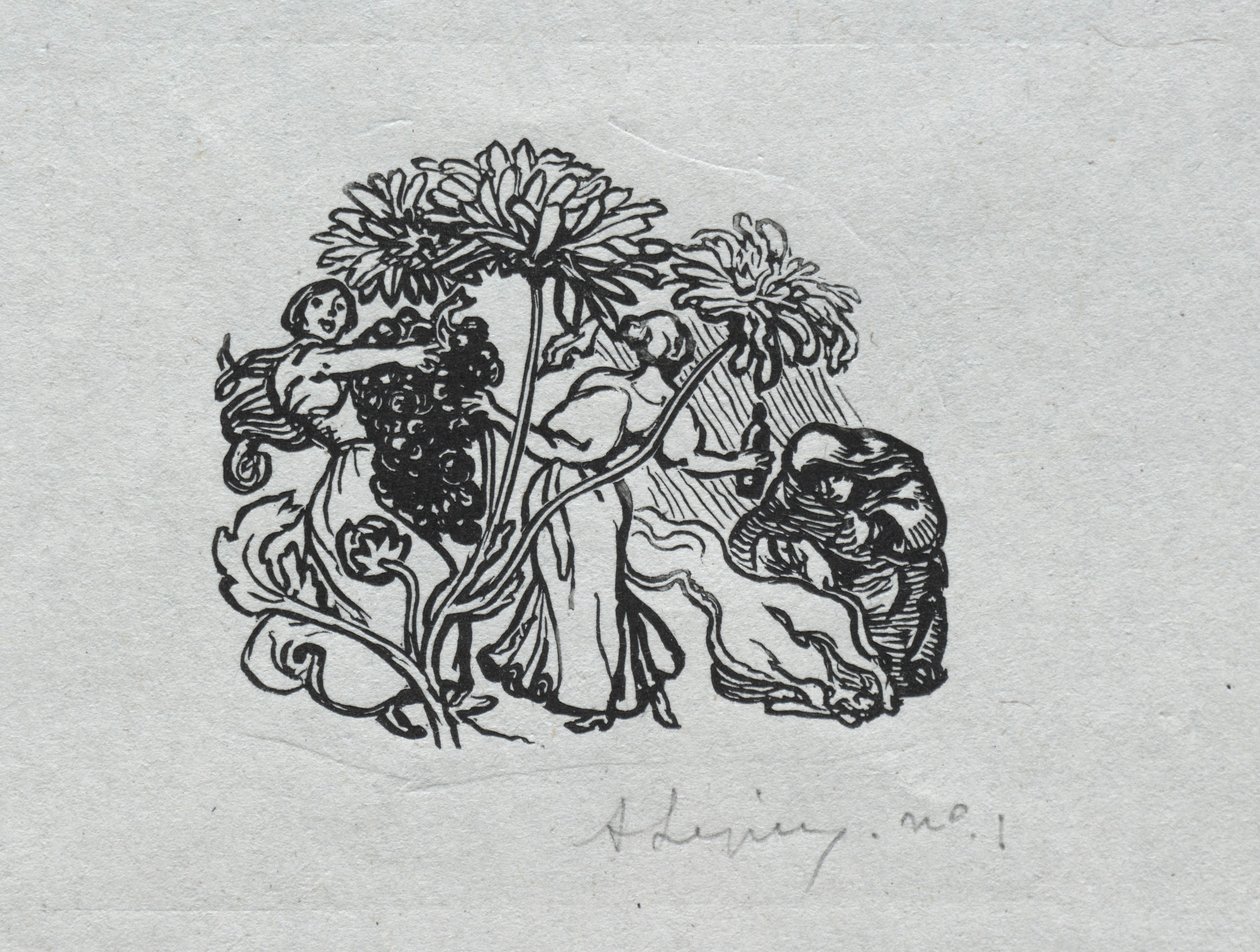 Parijs Almanak, 1897: Sluitstuk, Herfst, 1897 door Auguste Louis Lepère