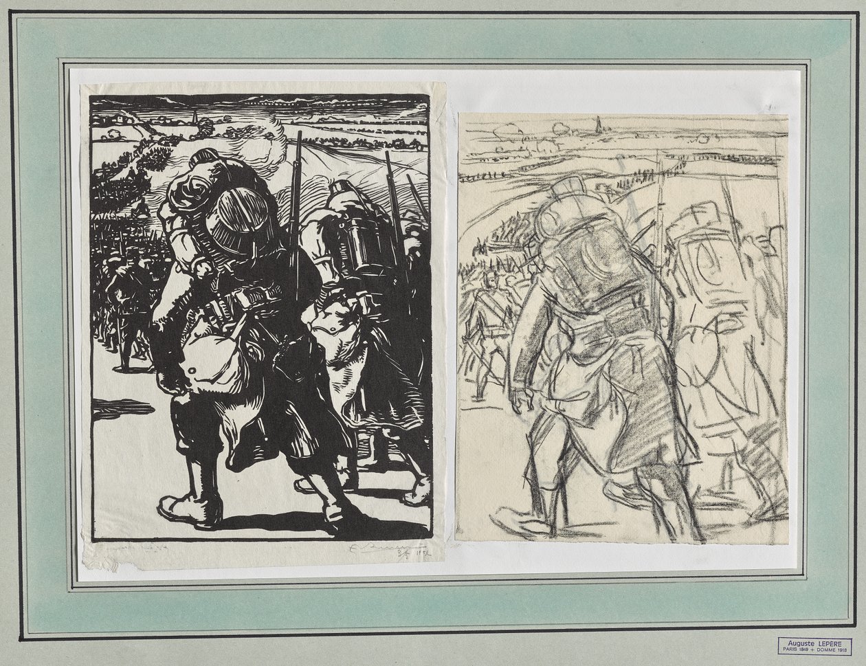 Troep op Mars door Auguste Louis Lepère
