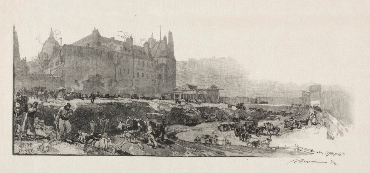 Oude Sorbonne door Auguste Louis Lepère