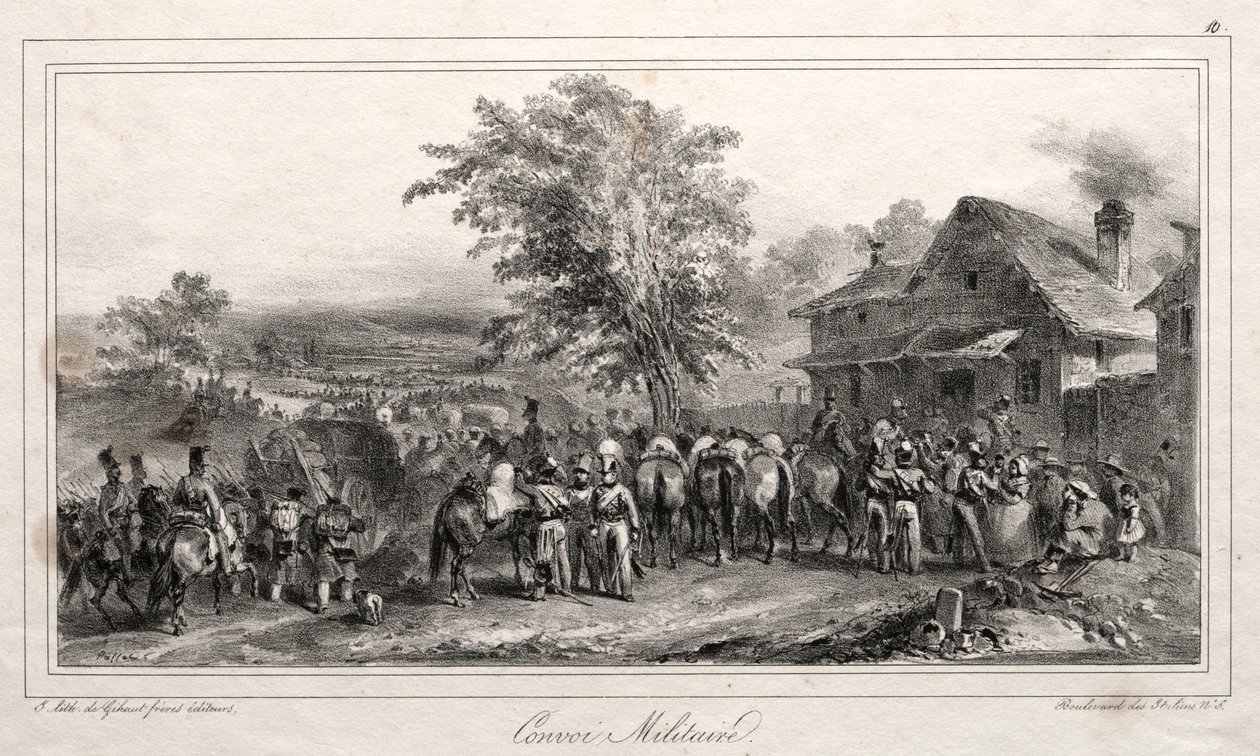 Album voor 1831: Militaire Stoet door Auguste Raffet