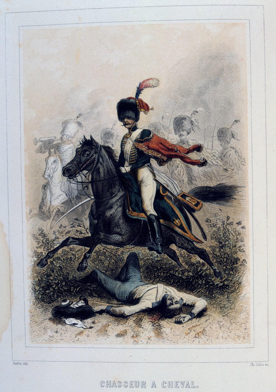Chasseurs à Cheval, lichte cavalerie, 1859 door Auguste Raffet