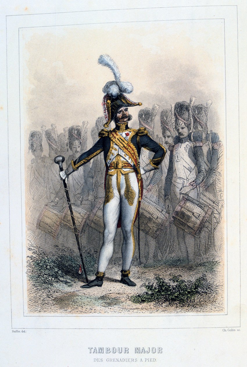 Tamboer-majoor van de Grenadiers-à-Pied, 1859 door Auguste Raffet