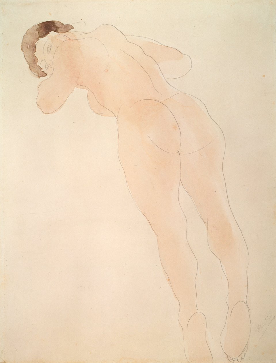Een Naakt, 1900-1908 door Auguste Rodin