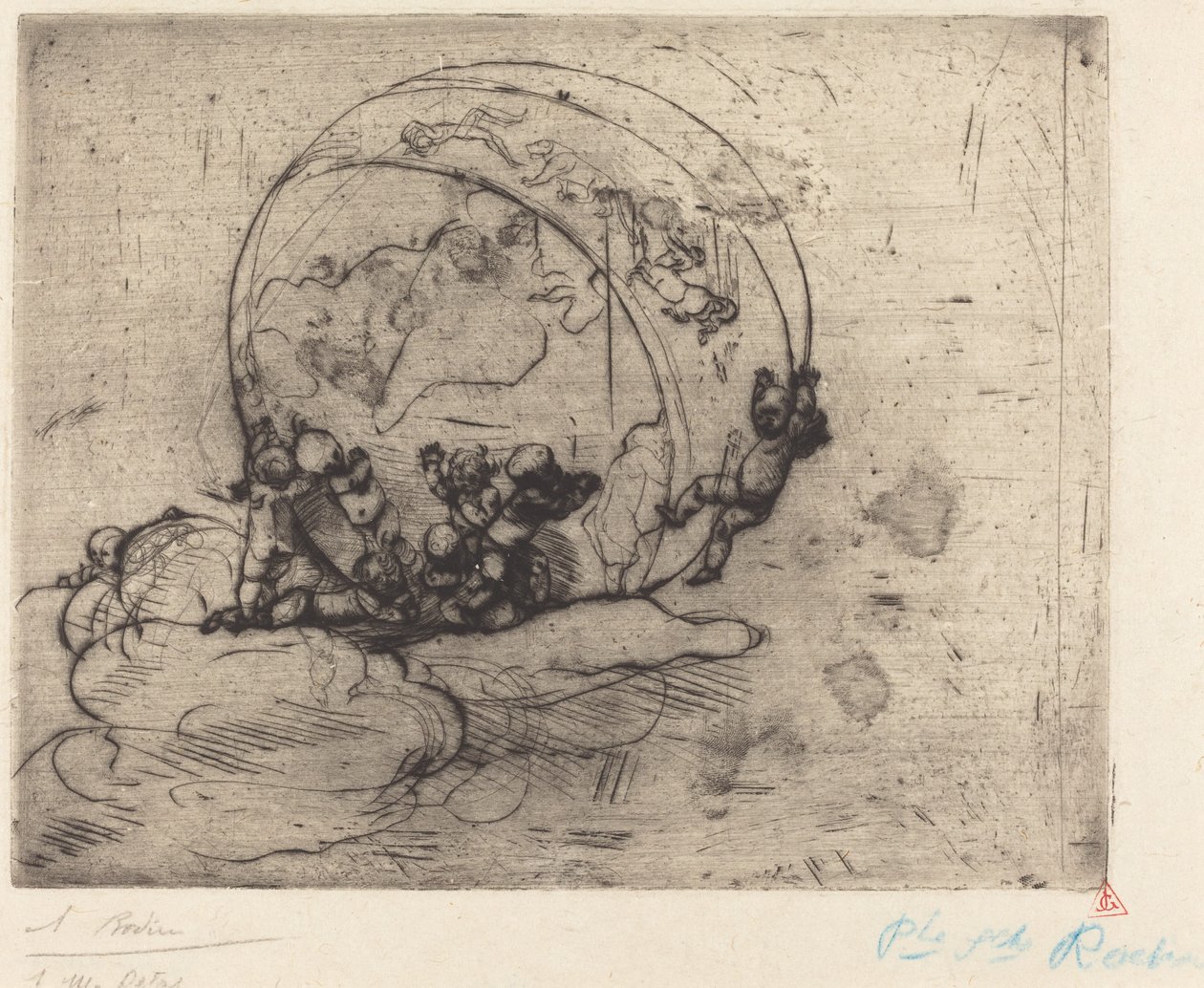 Les Amours Conduisant le Monde, 1881 door Auguste Rodin