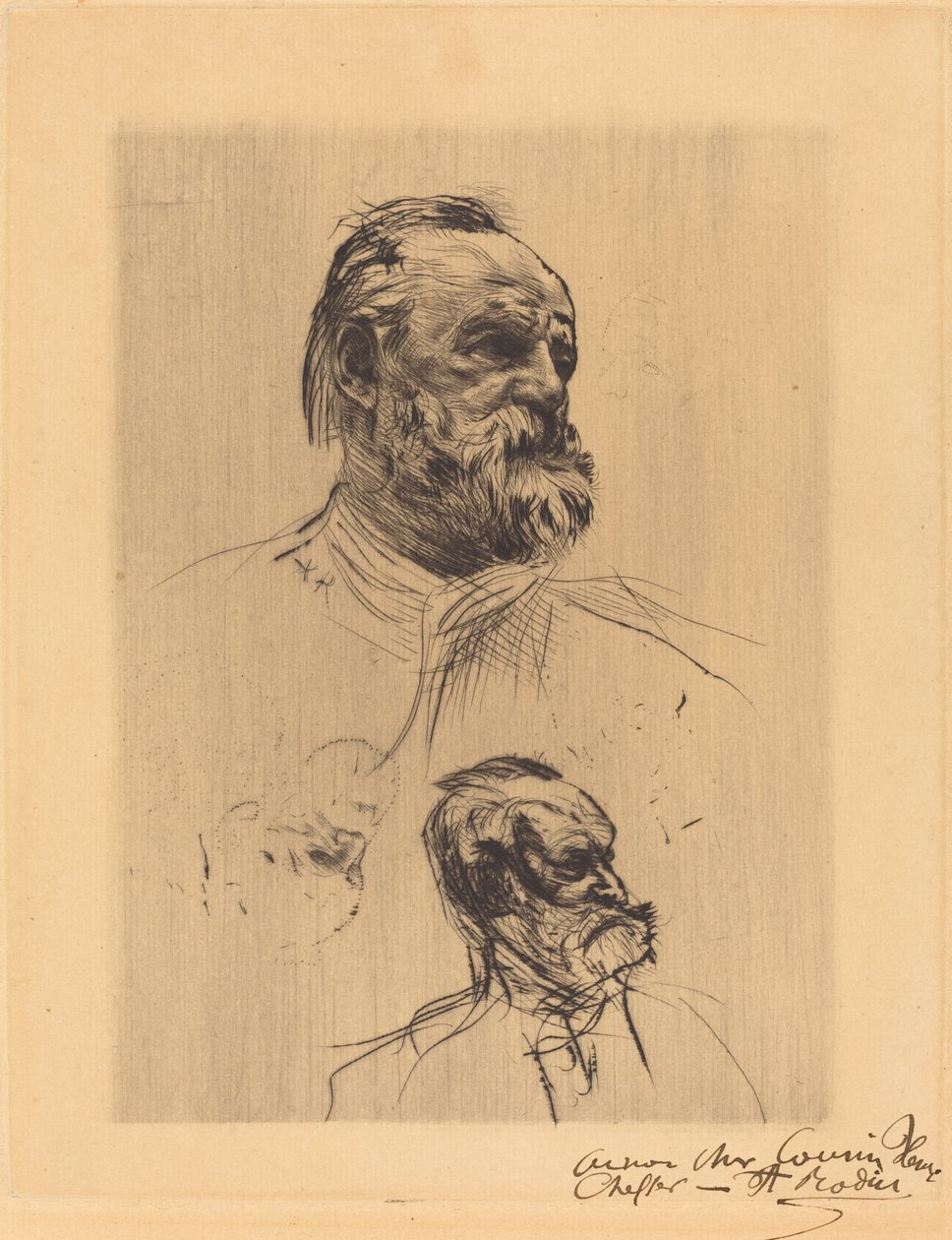 Victor Hugo, driekwart door Auguste Rodin