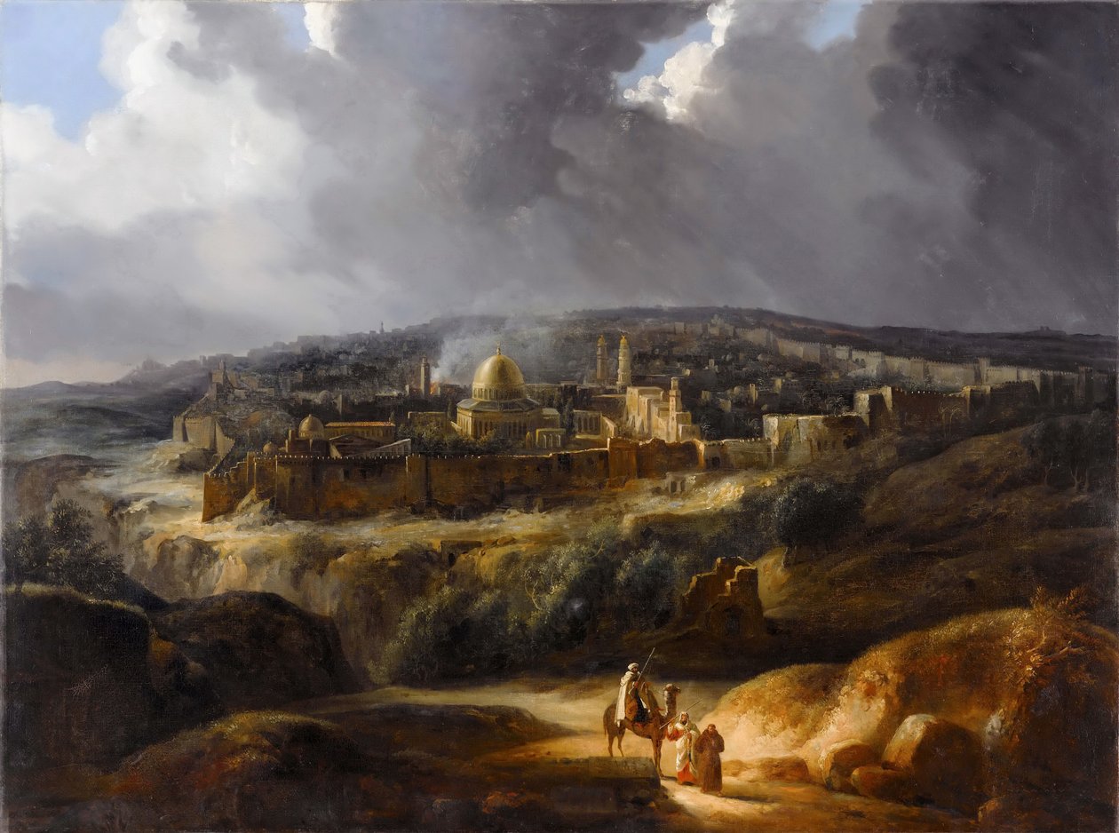 Jeruzalem gezien vanaf de Berg Josafat door Auguste de Forbin