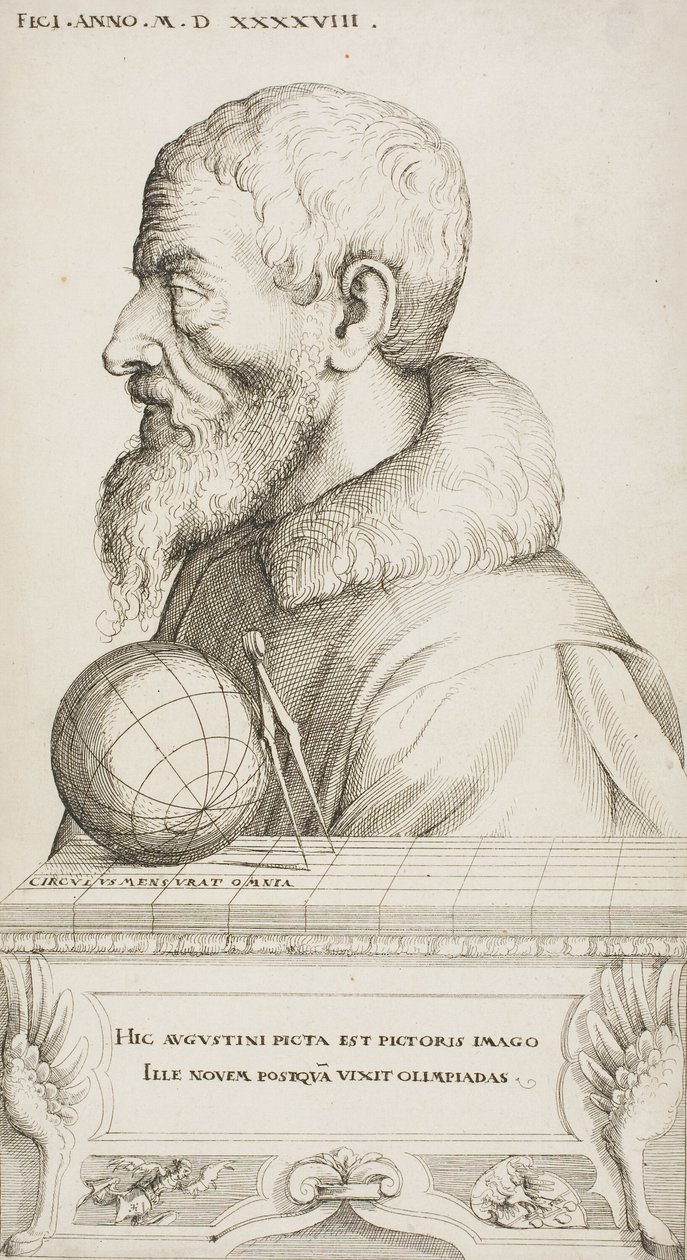 Zelfportret door Augustin Hirschvogel