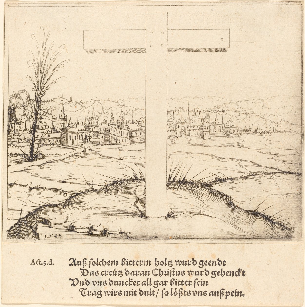 Het Kruis van Christus, 1548 door Augustin Hirschvogel