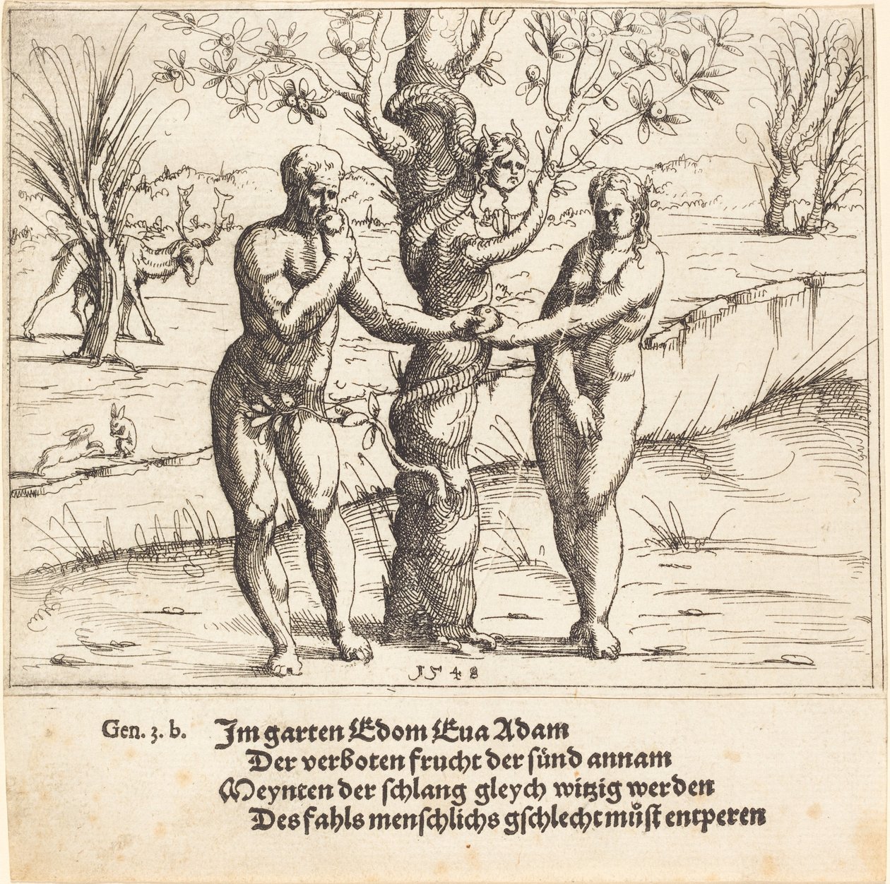 De Val van de Mens door Augustin Hirschvogel