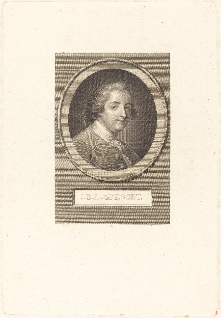 Jean-Baptiste-Louis Gresset door Augustin de Saint Aubin