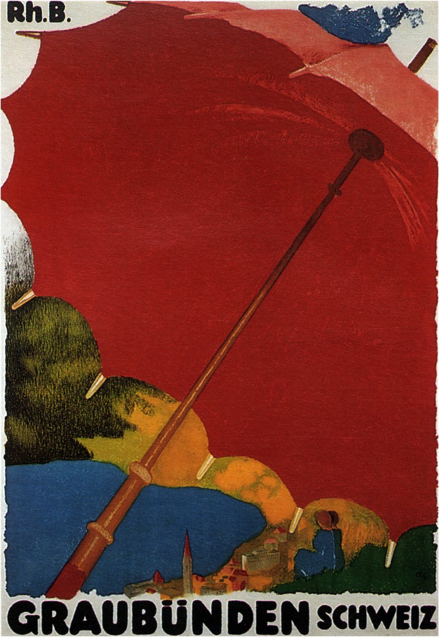 De Grisons, Zwitserland, 1918 door Augusto Giacometti