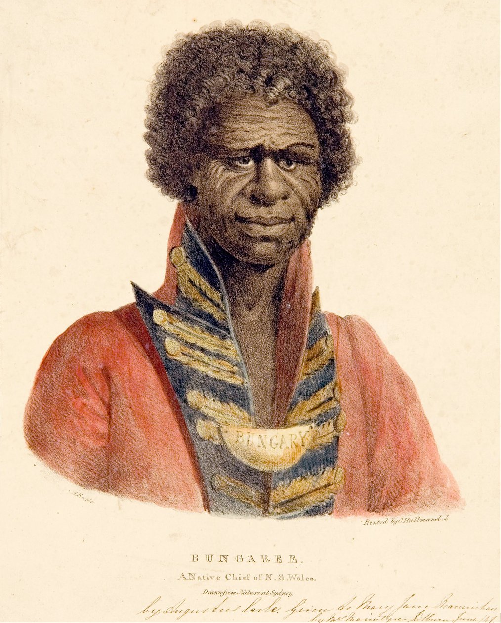 Bungaree, een inheemse hoofdman van N.S. Wales door Augustus Earle