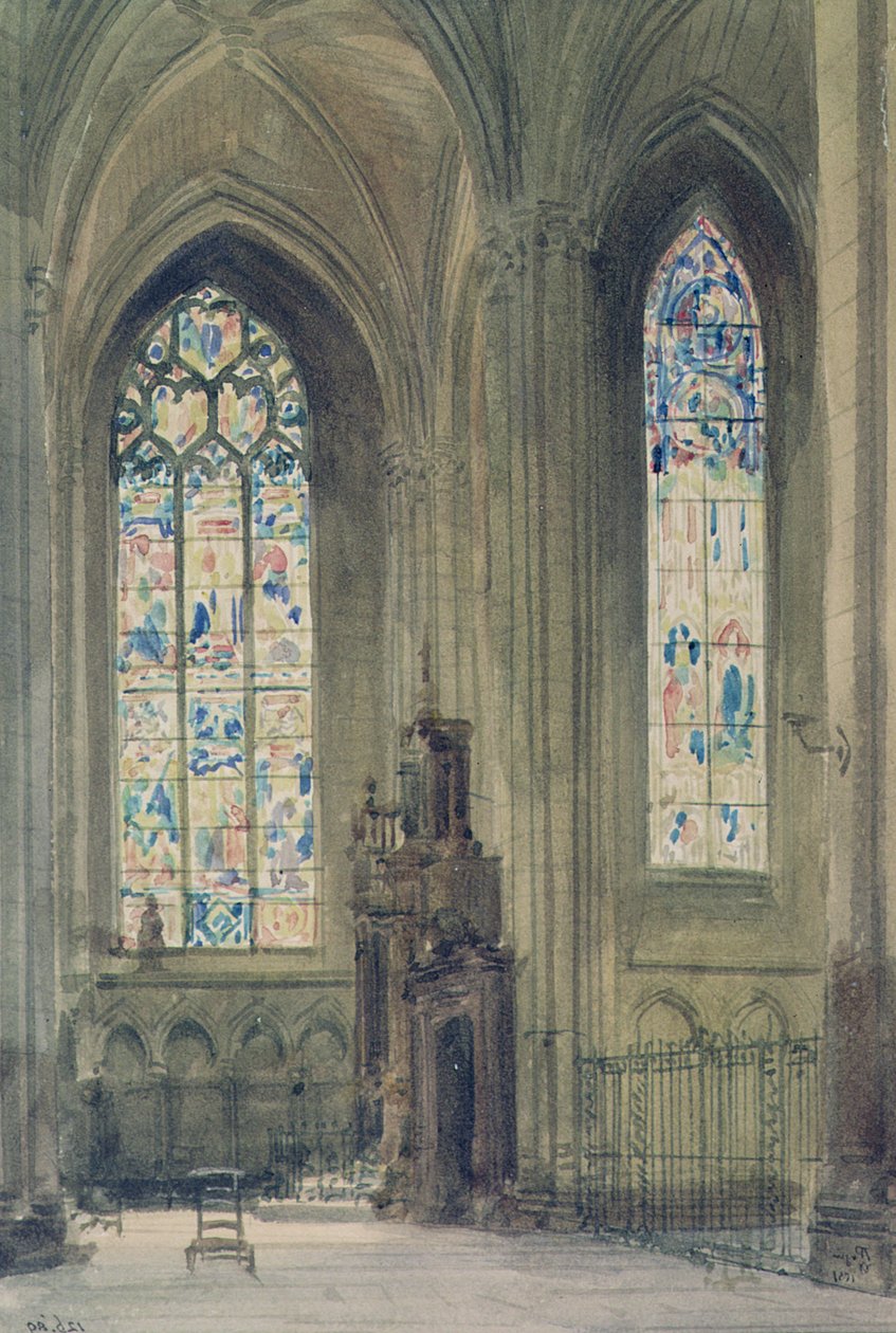 Kapel in het zuidelijke transept, kathedraal van Rouen, 19e eeuw door Augustus Welby Northmore Pugin