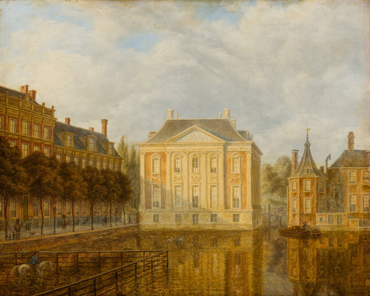 Gezicht op het Mauritshuis door Augustus Wijnantz