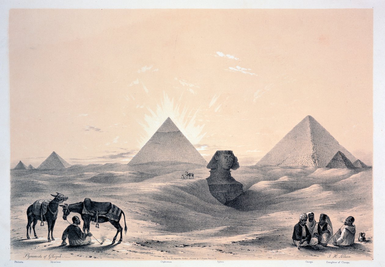 Piramides van Gizeh door Augustus Butler