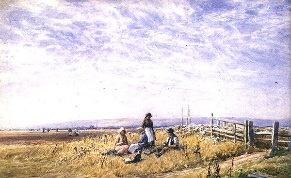 Oogsters tijdens de lunch door Augustus Watford Weedon