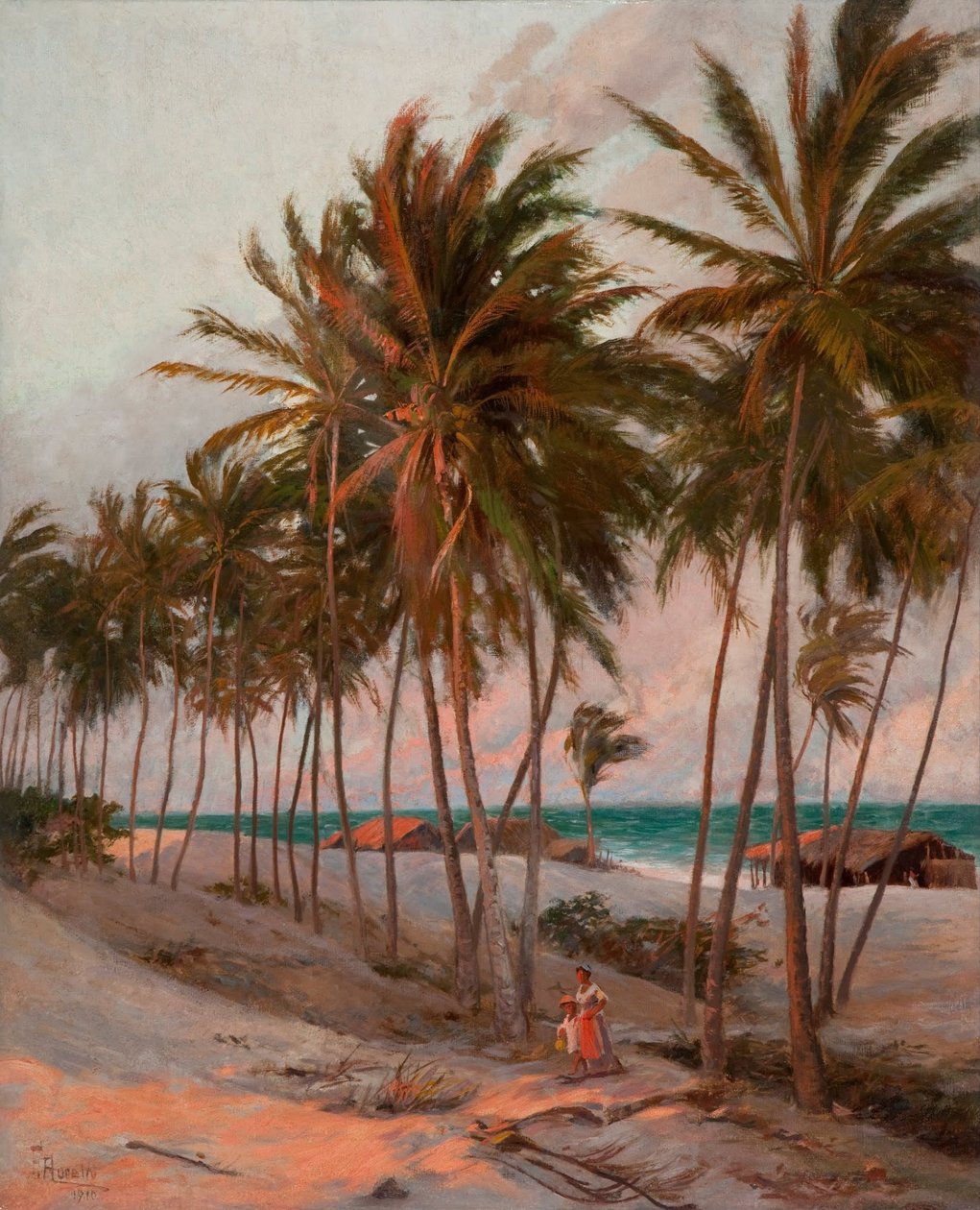 Strand in Fortaleza door Aurelio de Figueiredo