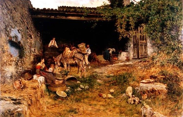 Italiaanse Boerderij door Aurelio Tiratelli