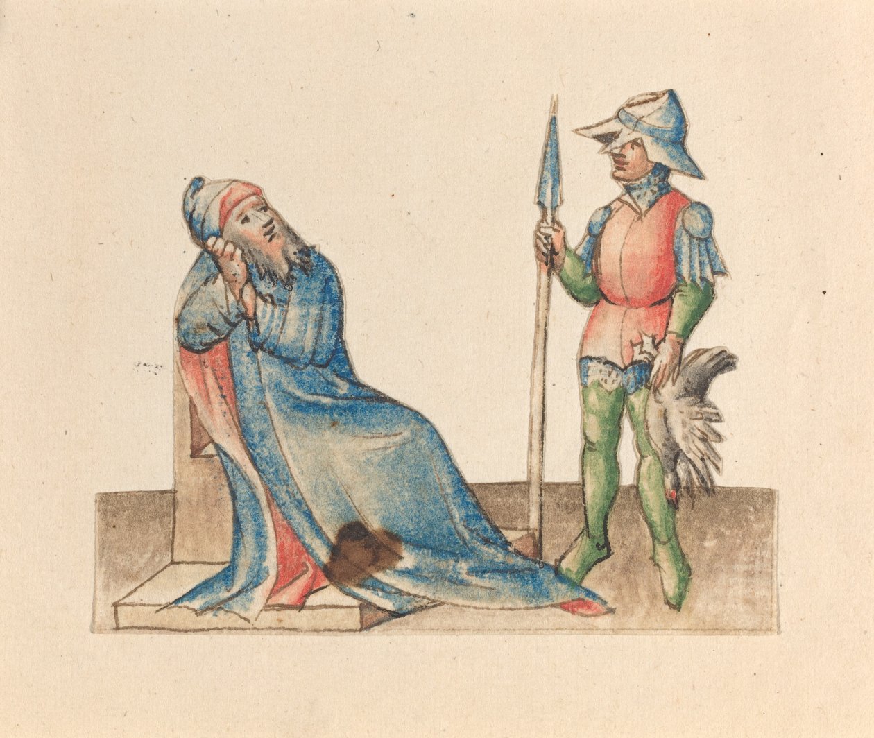 Isaak en Esau door Austrian 15th Century