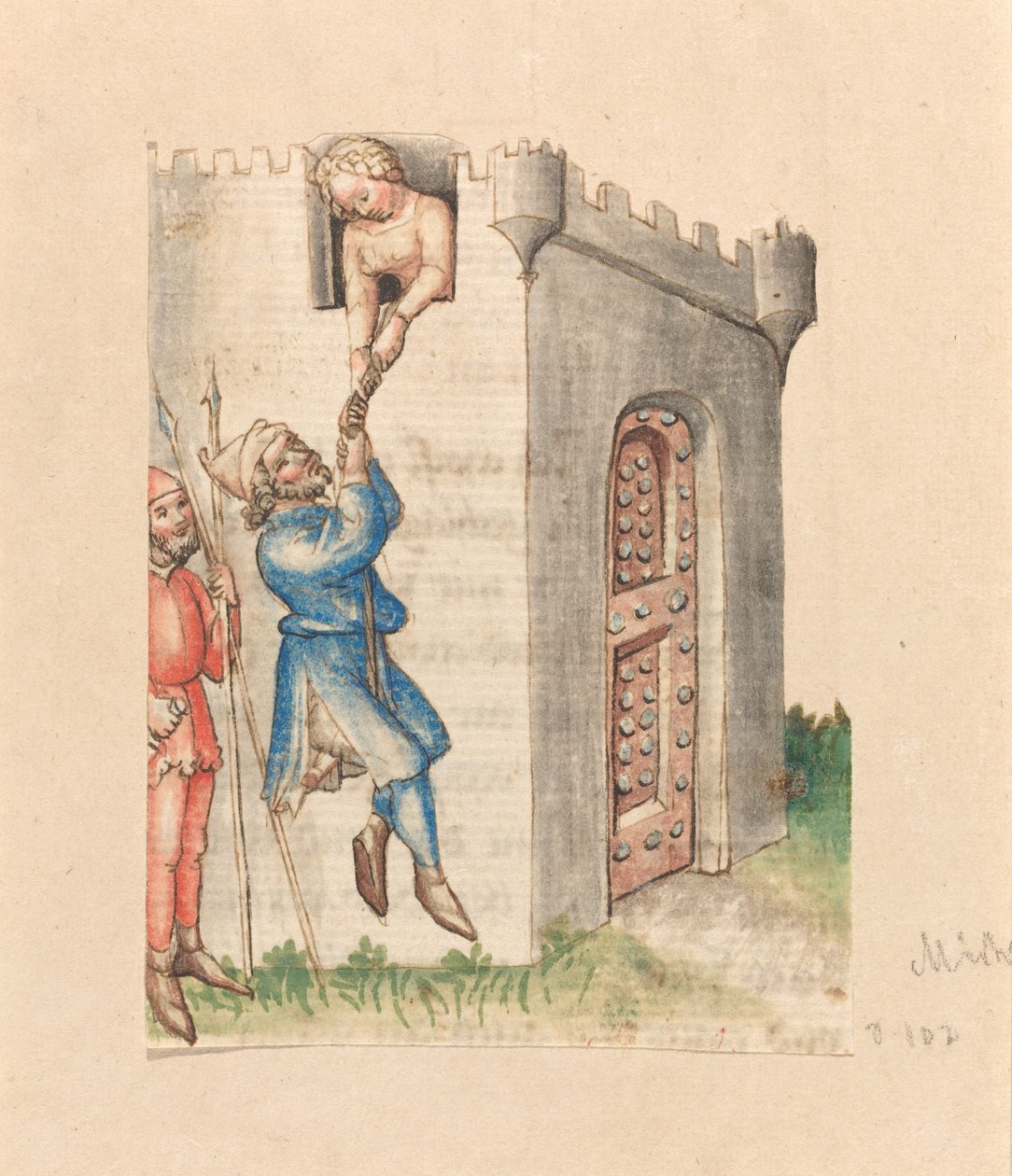 Michol Helpt David Ontsnappen door Austrian 15th Century