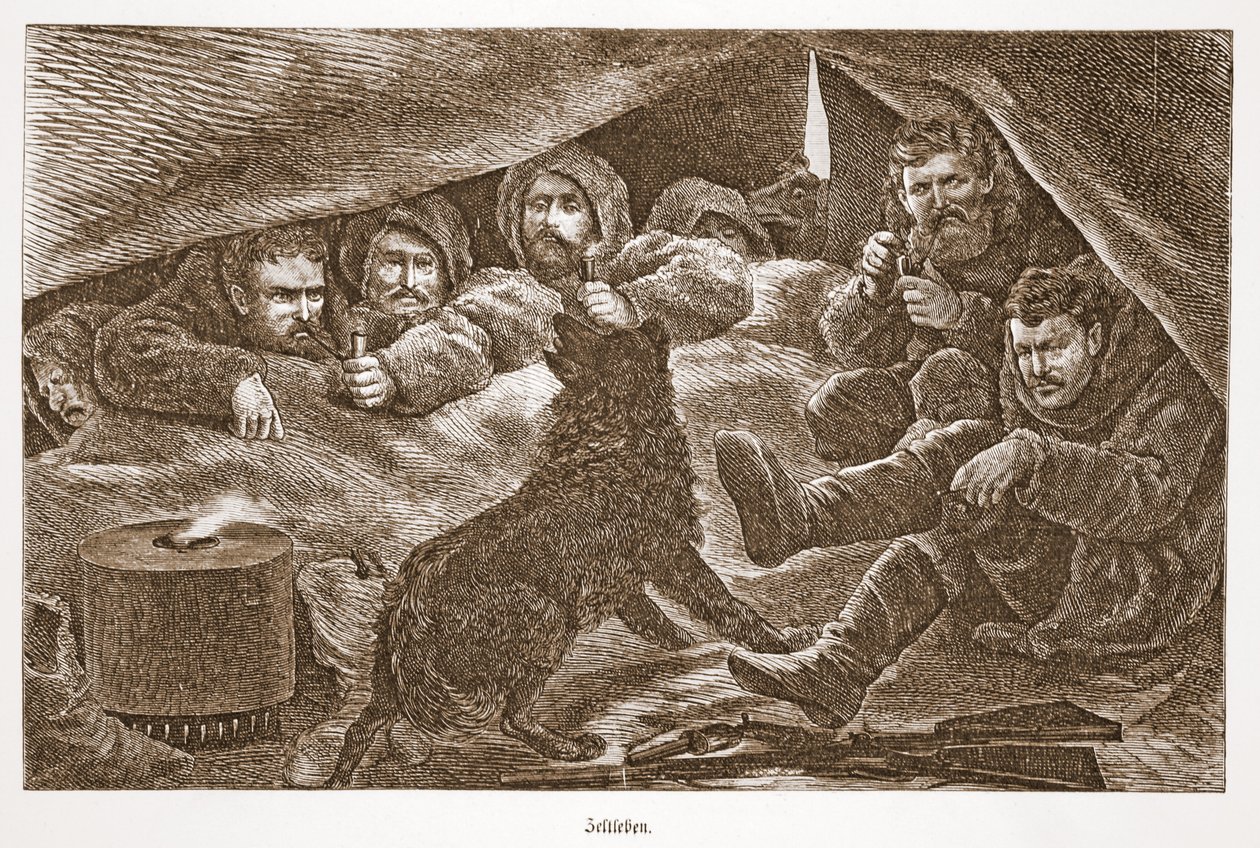 Leven in de tent, 1896 door Austrian School