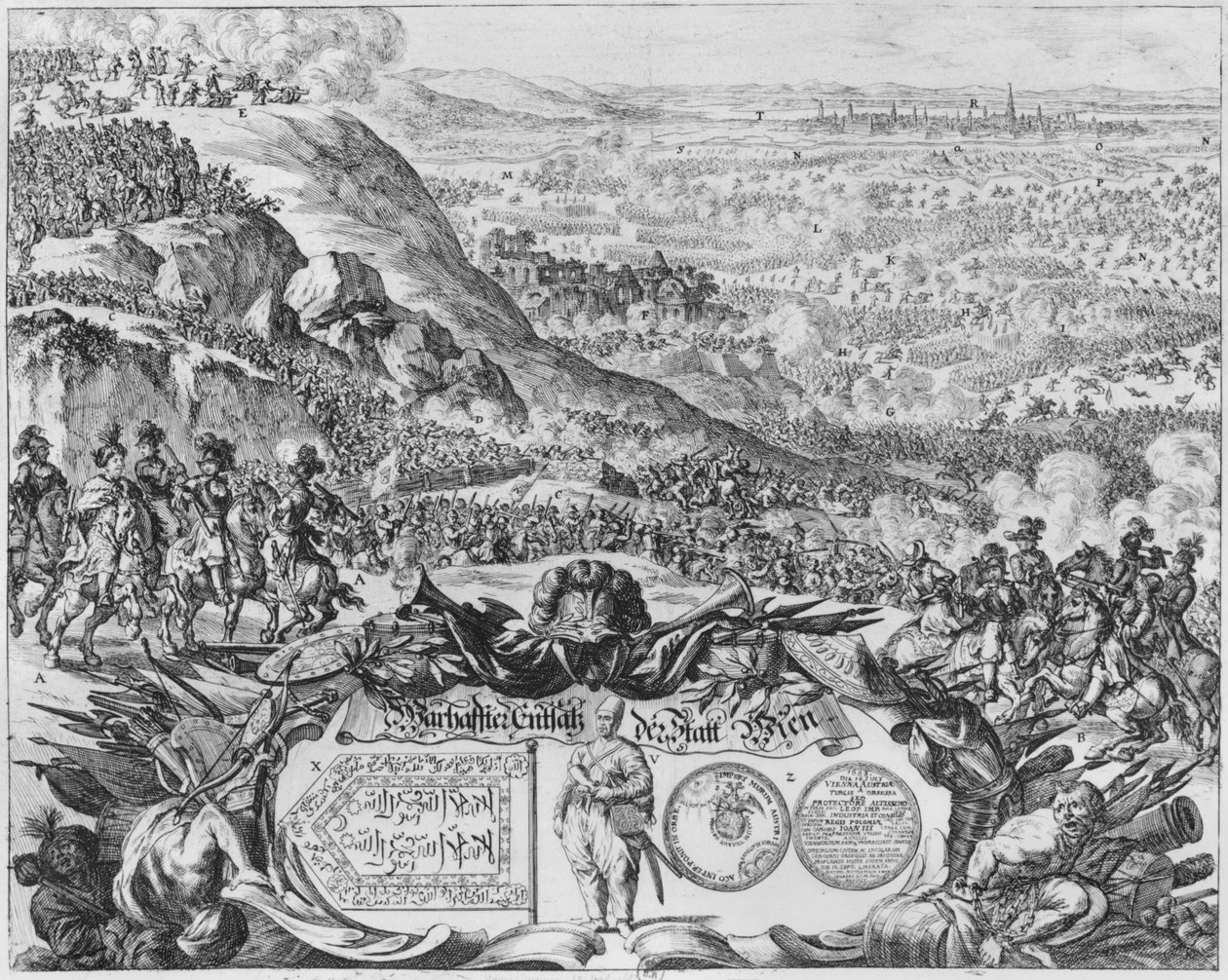 Het beleg van Wenen in 1683, ca. 1783 door Austrian School