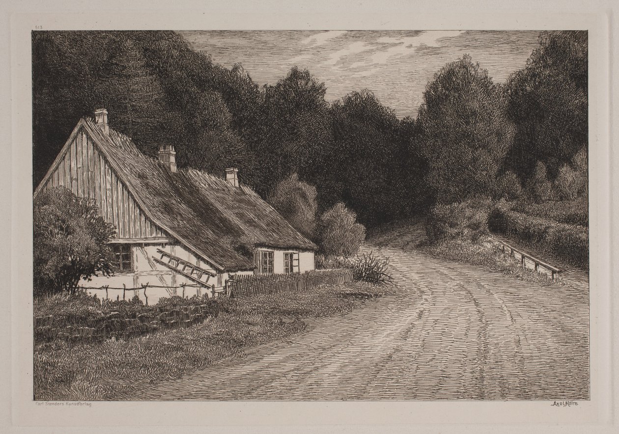 Deens: Boerderij aan het bos door Axel Holm