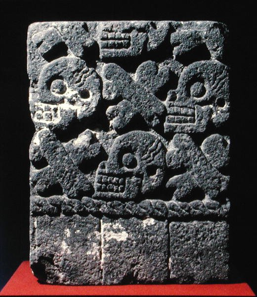 Tzompantli, late postklassieke periode (1300-1521) door Aztec Aztec