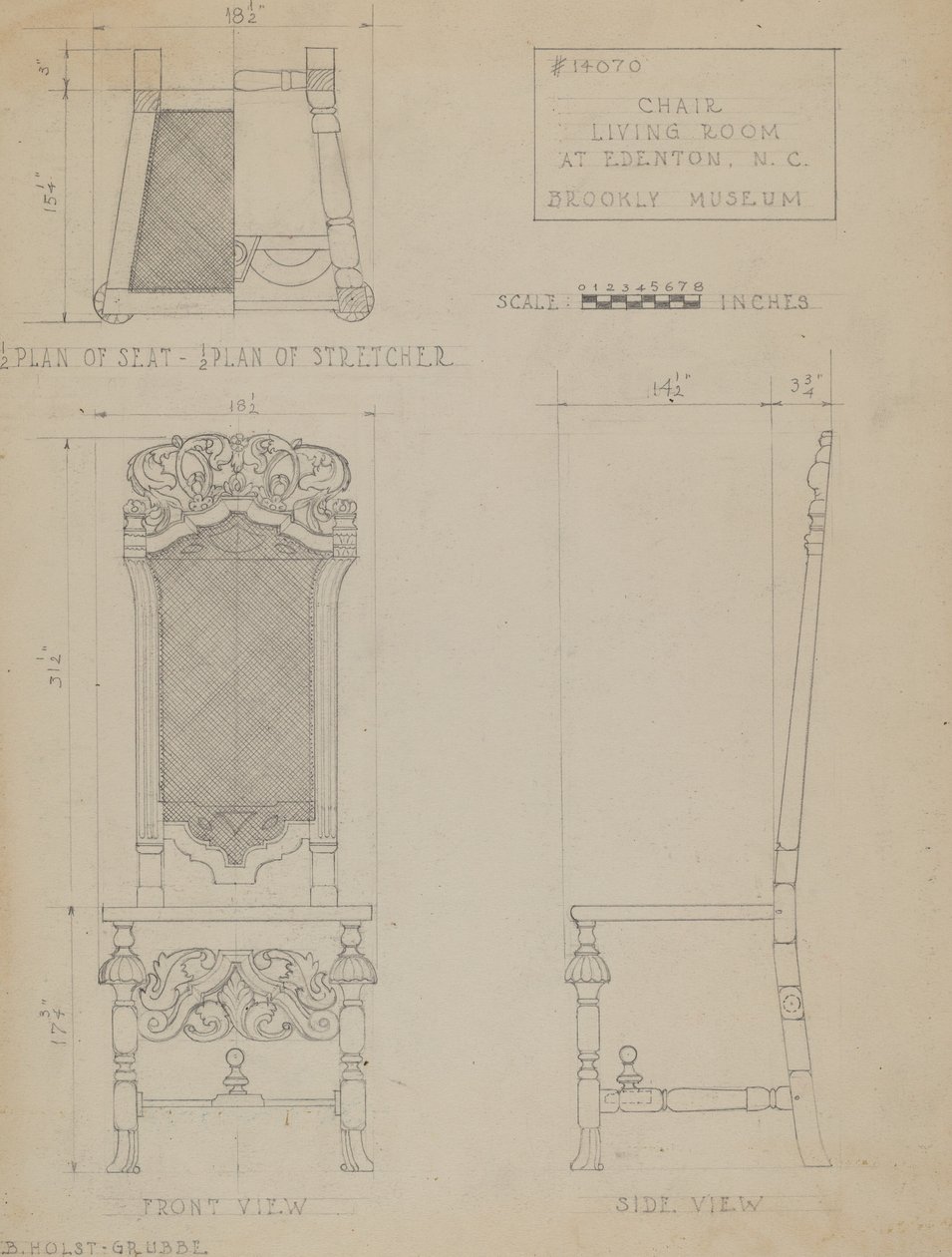 Stoel door B. Holst Grubbe