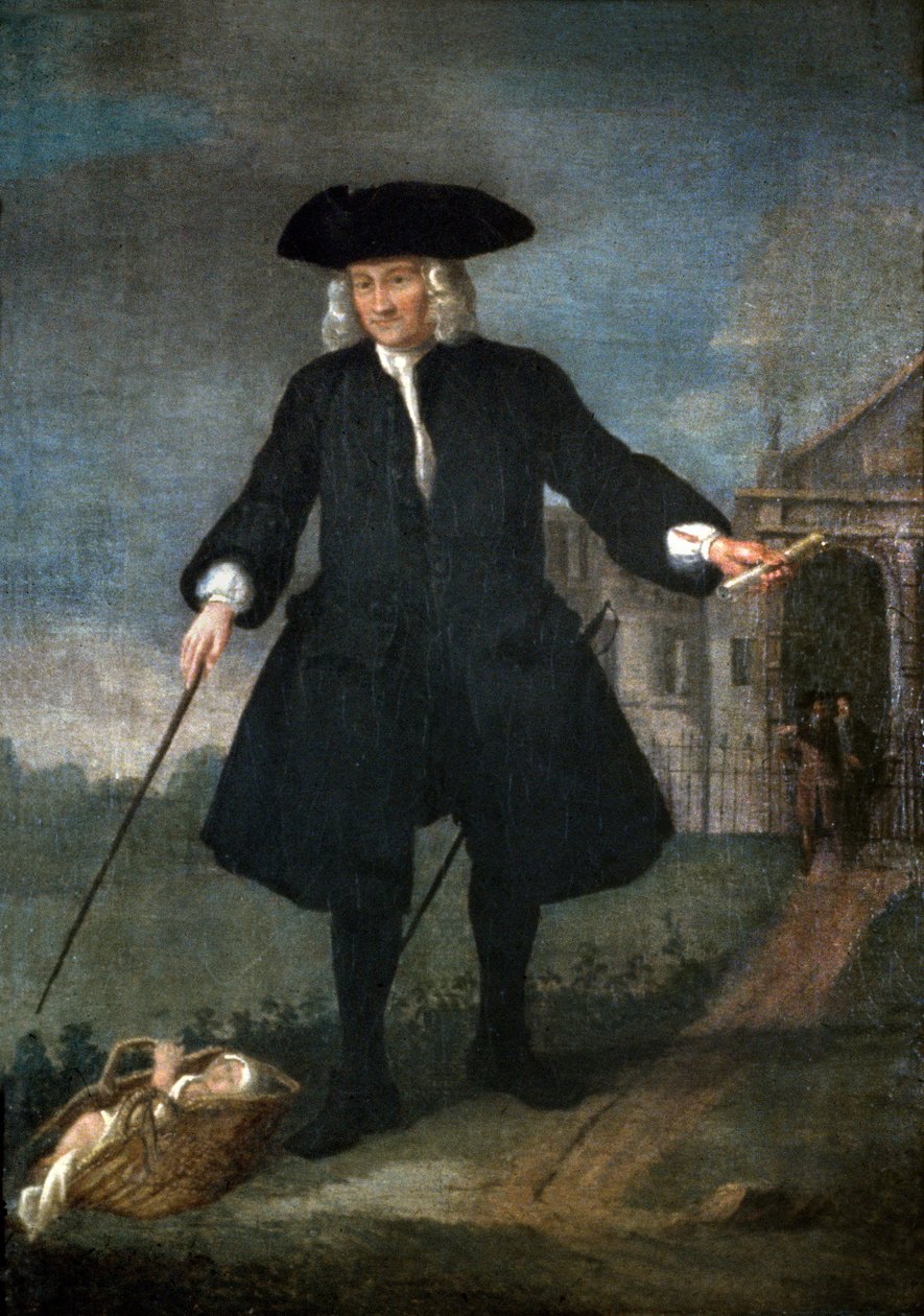 Portret van Kapitein Thomas Coram (c.1668-1751) door Balthasar Nebot