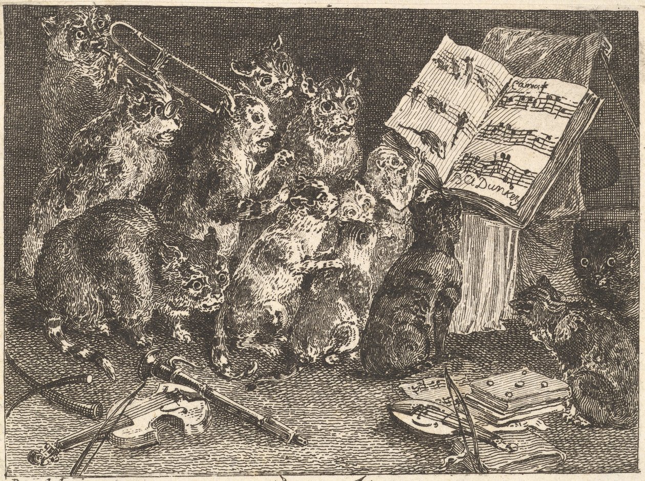 Kattenconcert door Balthasar Anton Dunker