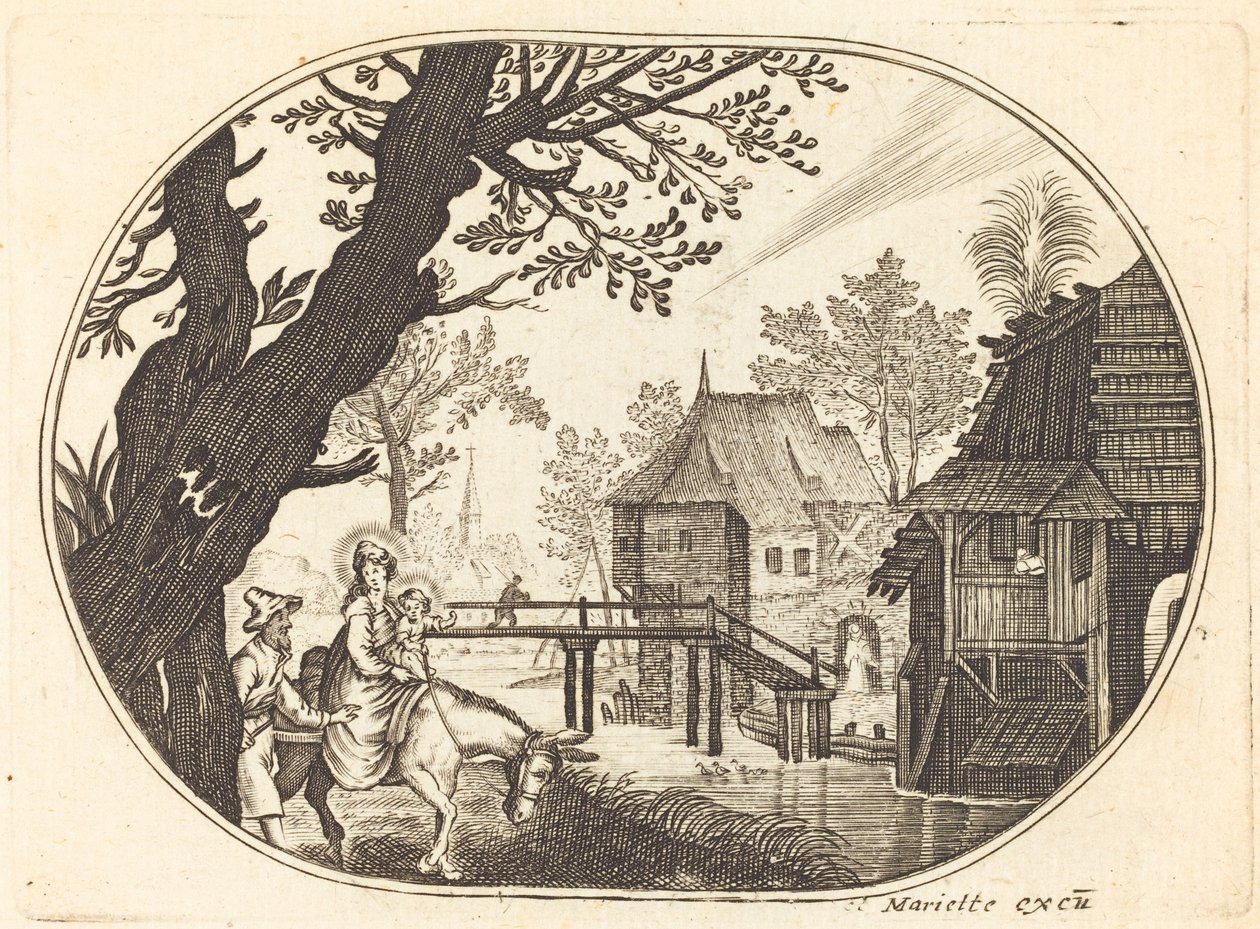 De vlucht naar Egypte door Balthasar Moncornet