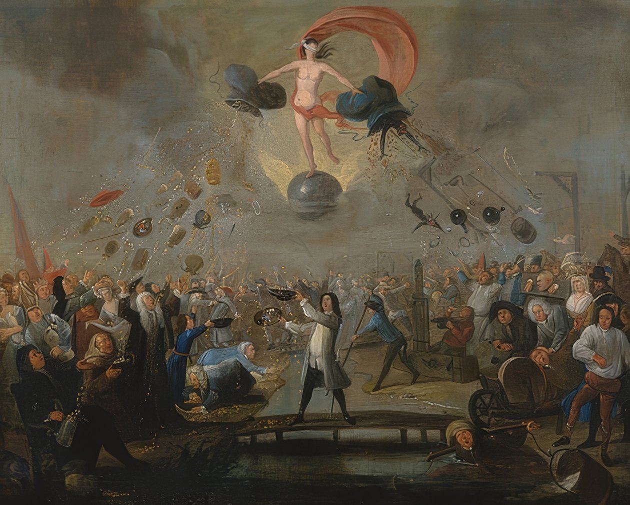 Allegorie van het lot. Circa 1730 door Balthasar Nebot