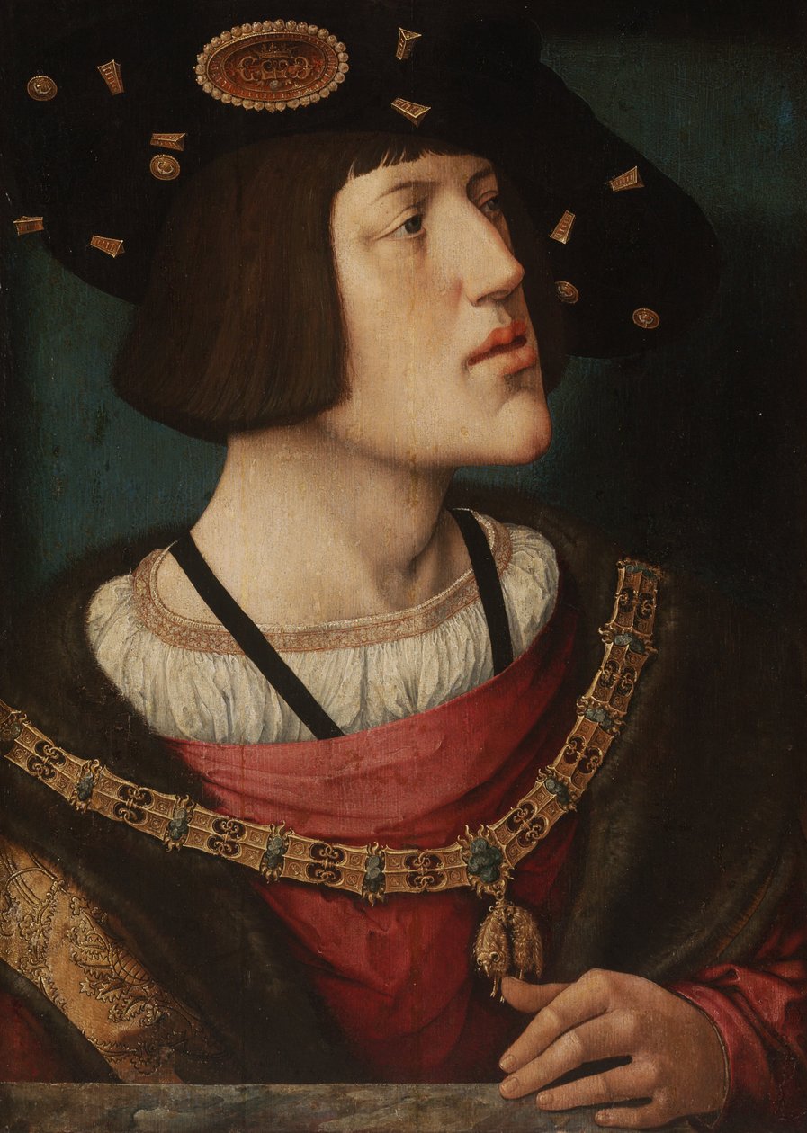 Portret van Karel V (1519) door Barend van Orley