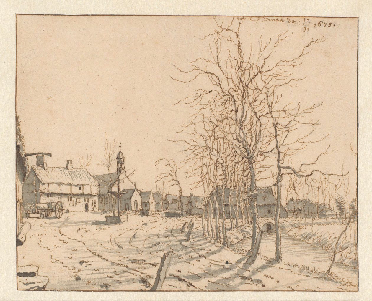 Gezicht op Gemert, Noord-Brabant door Barend Klotz (attributed to)