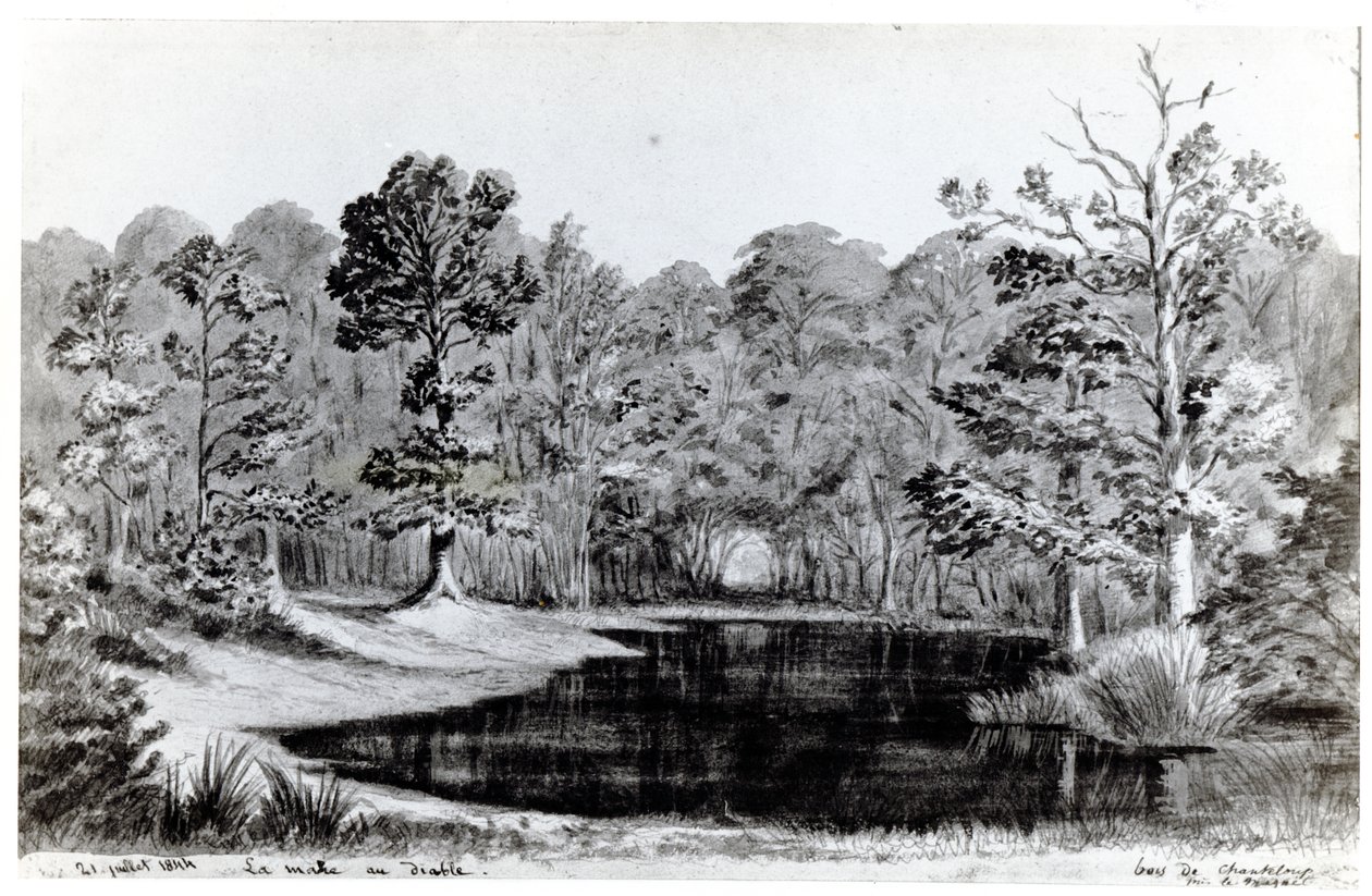 De Duivelsvijver in het Bois de Chanteloup, 1844 door Maurice Sand