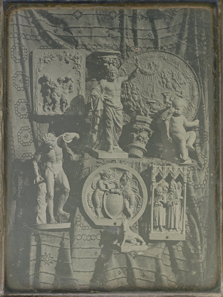 Stilleven met gipsafgietsels door Baron Armand Pierre Séguier