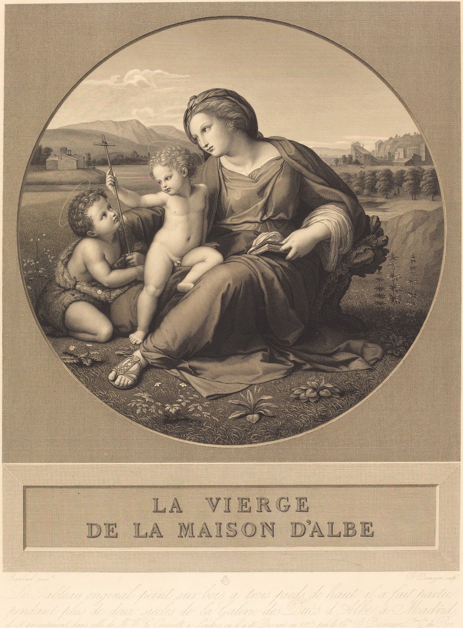 De Alba Madonna door Baron Auguste Gaspard Louis Desnoyers after Raphael