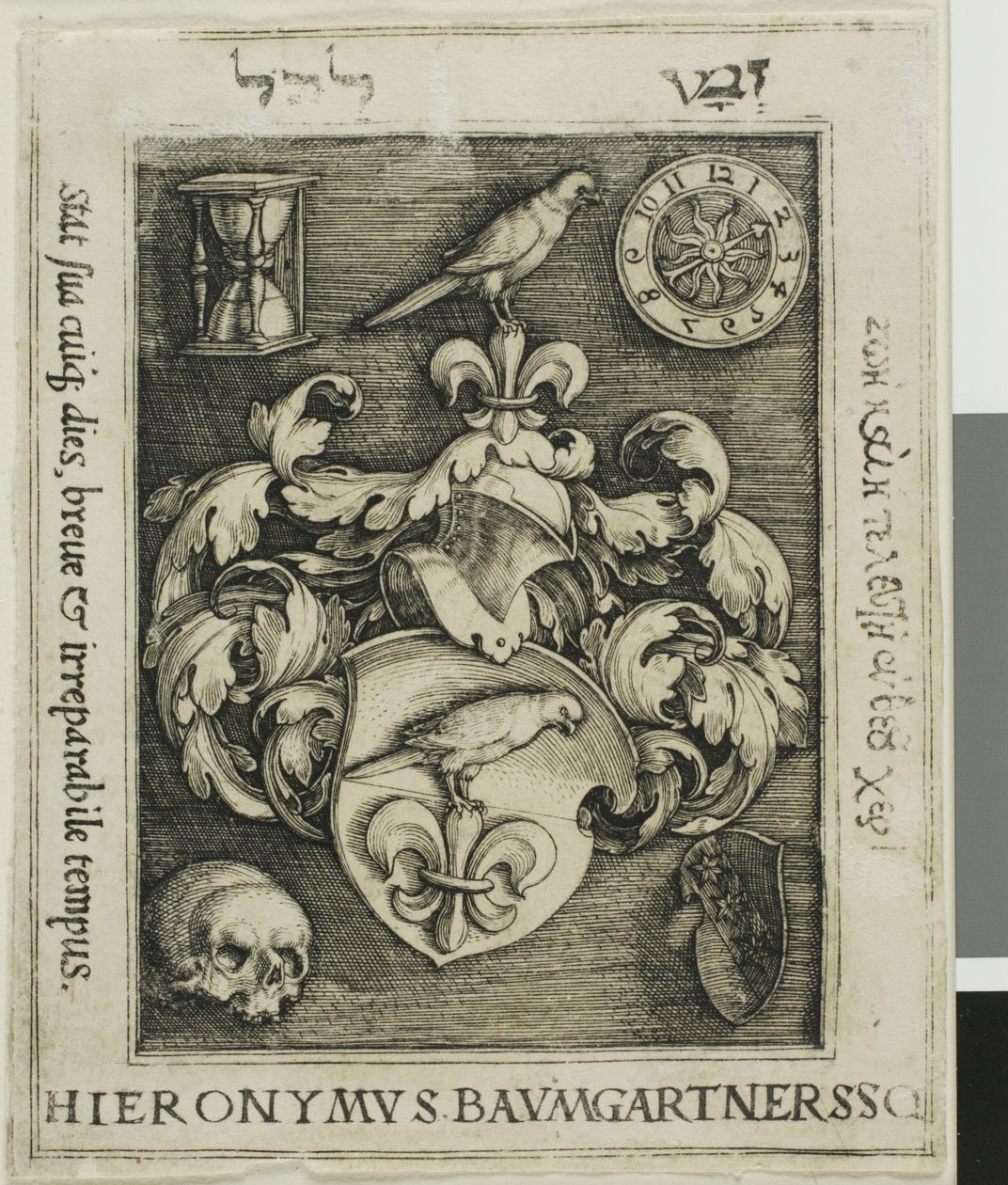 Boekmerk van Hieronymous Baumgärtner door Barthel Beham